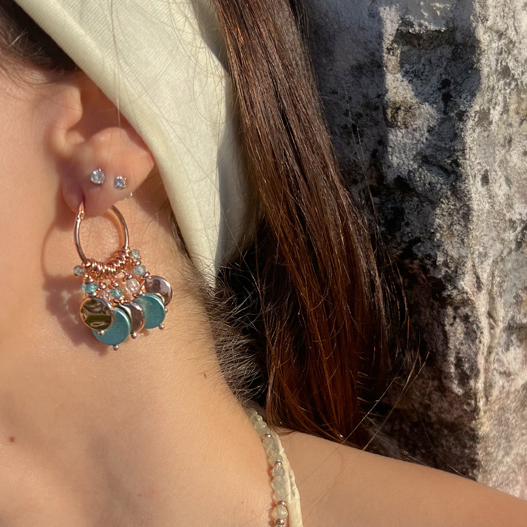 Mono Orecchino Hoop Paillettes