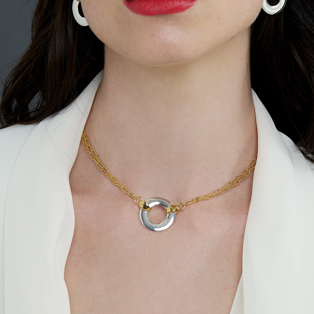 Girocollo Double Chain Silver