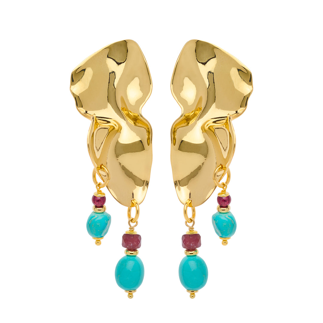 Orecchini Floating Gold Turquoise