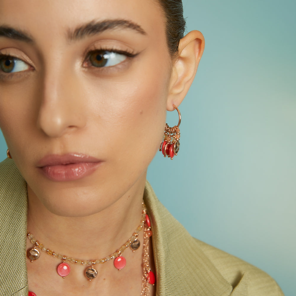 Mono Orecchino Hoop Paillettes