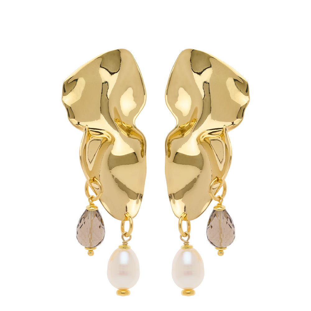 Orecchini Floating Gold Pearl