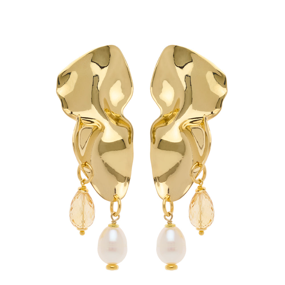 Orecchini Floating Gold Pearl