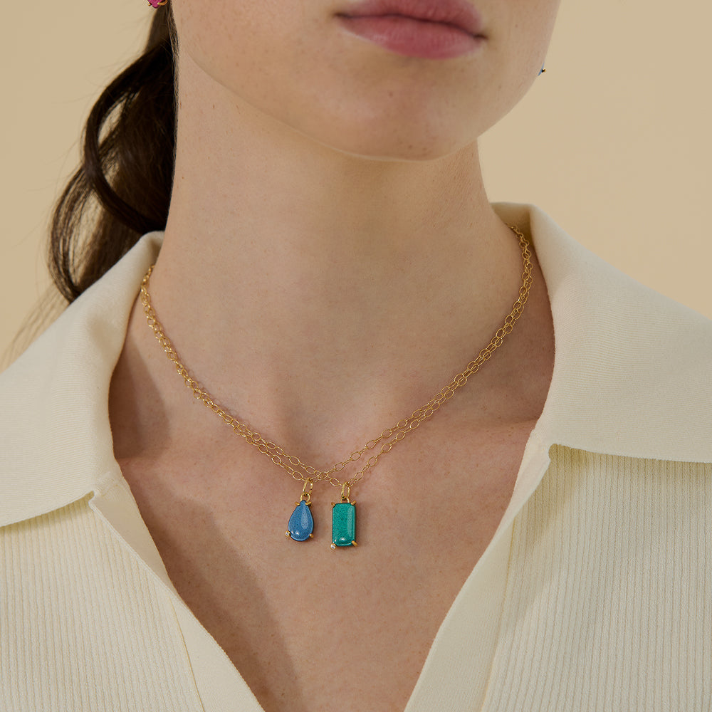 Girocollo con catena Pure Rectangle