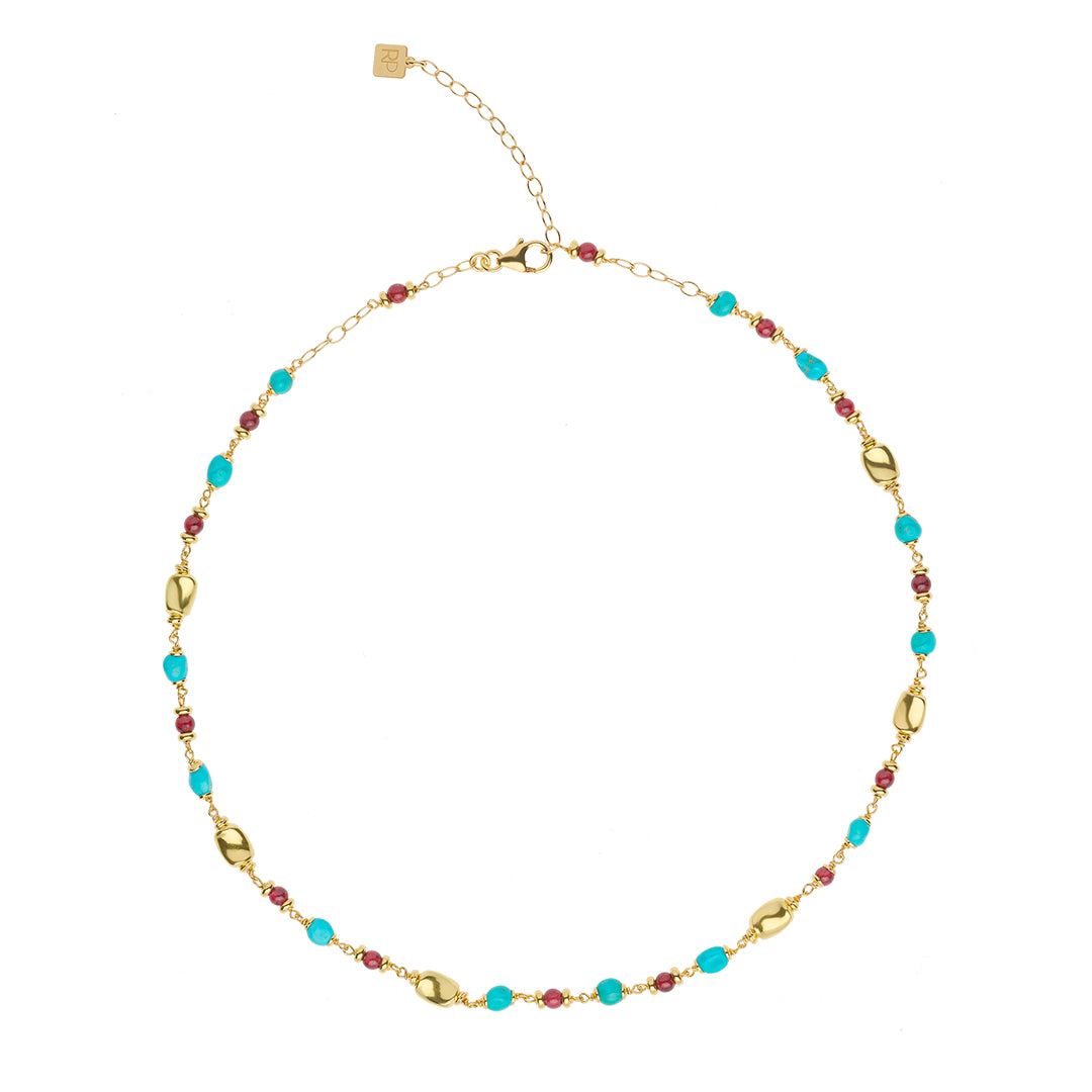 Girocollo Turquoise & Garnet