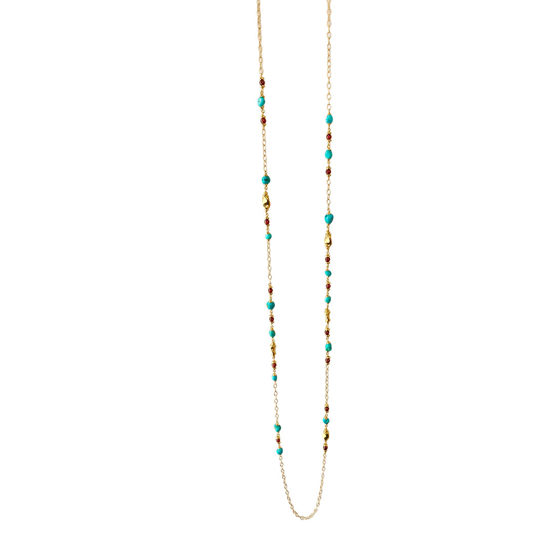 Collana Turquoise & Garnet